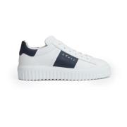 Hogan Vit Blå Slash Läder Sneakers White, Herr