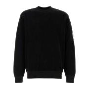 C.p. Company Svart Bomullsweatshirt Black, Herr