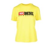 Diesel Gul T-shirt för kvinnor Yellow, Dam