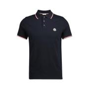 Moncler Piquet Pikétröja med trefärgad kant Blue, Herr