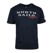 North Sails Bomull T-shirt för Män Blue, Herr