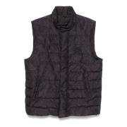 Etro Svart Vadderad Paisley Gilet Jacka Black, Herr