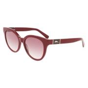 Longchamp Röda Acetat Solglasögon Filter 2 Red, Dam