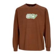 Obey Klassisk City Watch Dog Långärmad T-shirt Brown, Herr