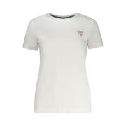 Guess Vit Bomullstopp med Applique Logo White, Dam