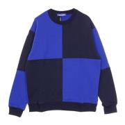 Usual Blå/svart lätt crewneck sweatshirt Blue, Herr