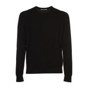 Kangra Round-neck Knitwear Black, Herr