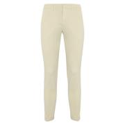 Fay Slim Bomull Gabardine Beige Byxor Beige, Herr