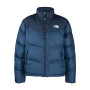 The North Face Blå Kappor med Hög Krage Fickor Blue, Herr