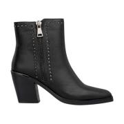 Alma EN Pena Ankelboots dubbel dragkedja klack Black, Dam