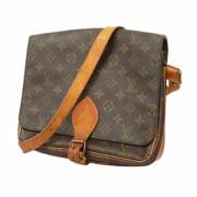 Louis Vuitton Vintage Pre-owned Tyg axelremsvskor Brown, Dam