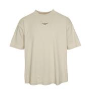 Drole de Monsieur Klassisk Slogan T-shirt Beige, Herr