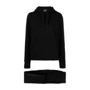 Emporio Armani EA7 Avslappnad Svart Tracksuit Set Black, Dam