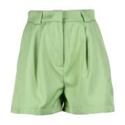 Weili Zheng Stiliga shorts i polyester viskosblandning Green, Dam