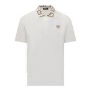 Versace Klassisk Polo Tröja för Män White, Herr