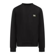 Dolce & Gabbana Stilren Sweatshirt med Rund Hals Black, Herr