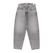 Tommy Hilfiger Svarta Baggy Tapered Denim Jeans Gray, Herr