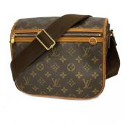 Louis Vuitton Vintage Pre-owned Tyg axelremsvskor Brown, Dam