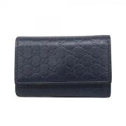 Gucci Vintage Pre-owned Canvas nyckelhllare Black, Dam