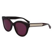 Longchamp Lila Acetat Solglasögon UV-filter 3 Purple, Dam