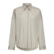 Brunello Cucinelli Beige Stretch Bomullsblandning Skjorta Beige, Dam