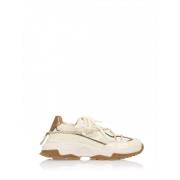 Dwrs Chunky Teddy Sneaker Off White/Bronze Beige, Dam