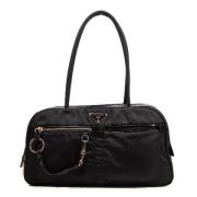 Prada Vintage Pre-owned Nylon axelremsvskor Black, Dam