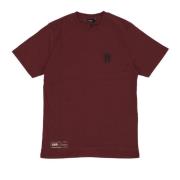 Dolly Noire Bordeaux Herr Tee med Screen Printing Red, Herr