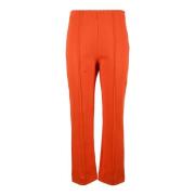 Sportmax Casual Bomullsblandning Stretchbyxor Orange, Dam