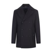 Hugo Boss Double-Breasted Coats Blue, Herr