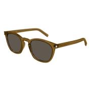 Saint Laurent Brun Transparent Solglasögon SL 28 Brown, Unisex