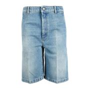 Sportmax Bomull Bermuda Shorts Blue, Dam