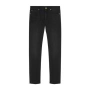 Versace Svarta Slim Jeans med Brodyr Black, Herr