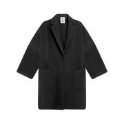 Semicouture Yllekappa med Oversized Passform Black, Dam