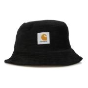 Carhartt Wip Svart Fiskare Cord Bucket Hat Black, Unisex