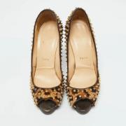 Christian Louboutin Pre-owned Pre-owned Tyg klackskor Brown, Dam