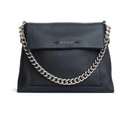 Orciani Svart läder crossbody väska Black, Dam