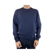 C.p. Company Marinblå Rund Hals Sweatshirt Blue, Herr