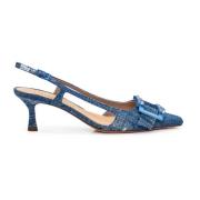 Roberto Festa Slingback Klackar med Stenar Blue, Dam