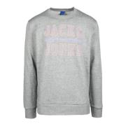 Jack & Jones Casual Sweatshirt med Bomullsblandning Gray, Herr