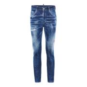 Dsquared2 Blå Skater Jeans med Fem Fickor Blue, Herr