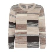 Skovhuus Casual Multifärgad Pullover Blus Kräm/Beige Multicolor, Dam