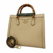 Gucci Vintage Pre-owned Laeder totevskor Beige, Dam