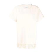 Jil Sander Elegant Beige Kortärmad T-shirt Beige, Dam