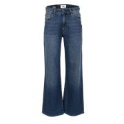 DNM Pure Retro-chic wide leg jeans Blue, Dam