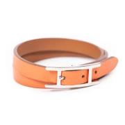 Hermès Vintage Pre-owned Laeder armband Orange, Dam