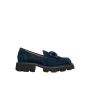 Alma EN Pena Loafer med plattformsdetalj Blue, Dam