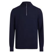 Calvin Klein Merino RWS Quarter Zip Tröja Blue, Herr