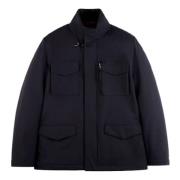 Fay Metallkrok Field Jacket Blue, Dam