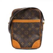 Louis Vuitton Vintage Pre-owned Tyg axelremsvskor Brown, Dam